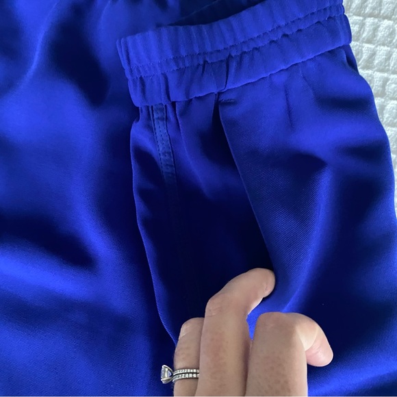 J. Crew factory royal blue crepe skirt curved hem size 14 - Picture 5 of 9